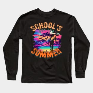 Out For Summer, Hello Summer Funny Surfer Riding Surf Surfing Lover Gifts Long Sleeve T-Shirt